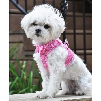 American River Pink Polka Dot Choke-Free Dog Harness Small Breeds