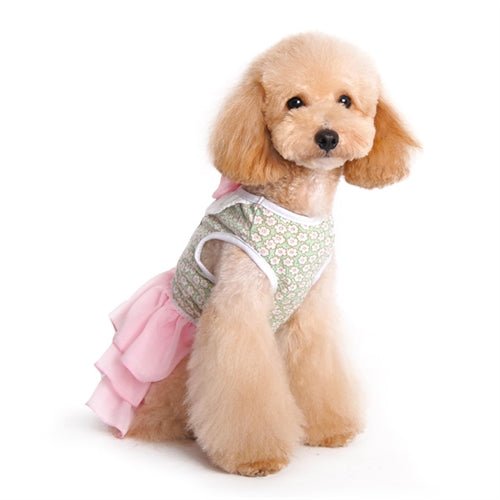 Elegant Roaring Twenties Gatsby Pet Dress with Rhinestones & Ruffle Skirt